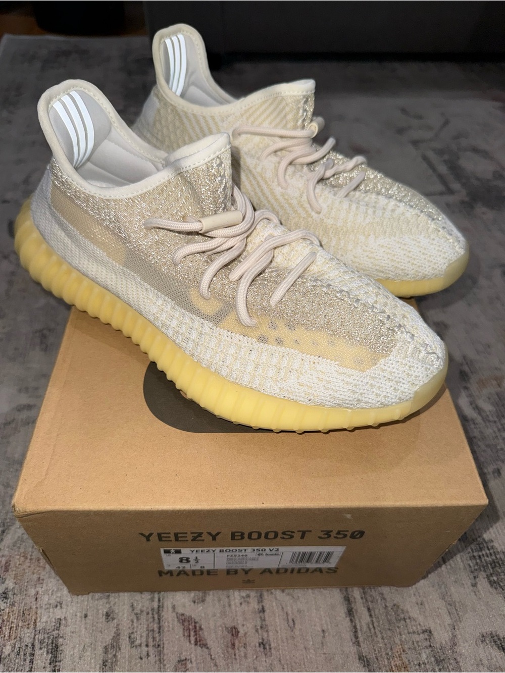 Adidas Yeezy Boost 350 V2 Cream/Yellow Sneakers US 8.5